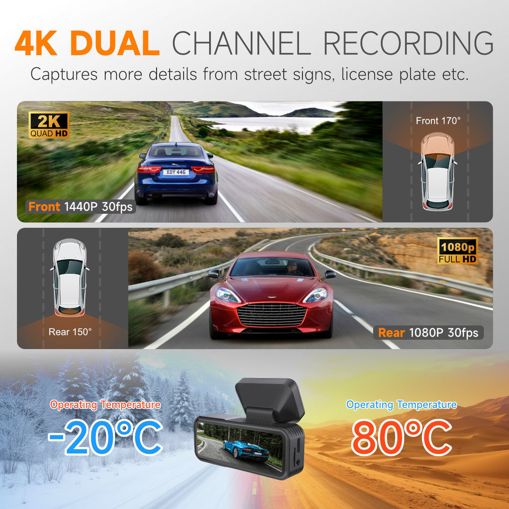 🚗📸 Dash Cam 4K Ultra HD